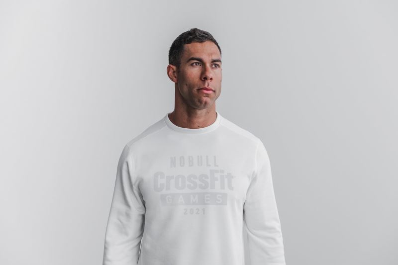 NOBULL Crossfit Games® 2021 Crew Sweatshirt Męskie - Bluza Białe | PL-9mjCBeH